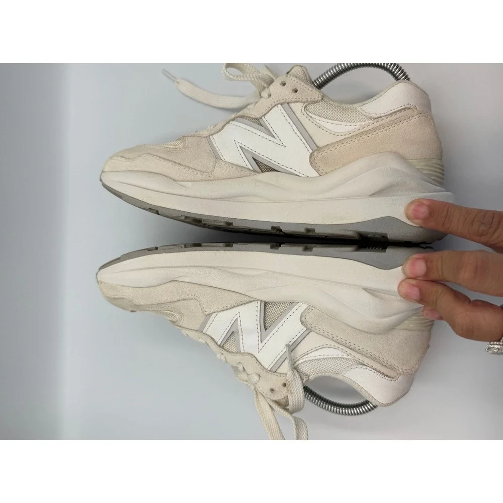 New Balance 57/40 Sea Salt Calm Taupe Suede Mesh Sneakers Sz 9 Women's